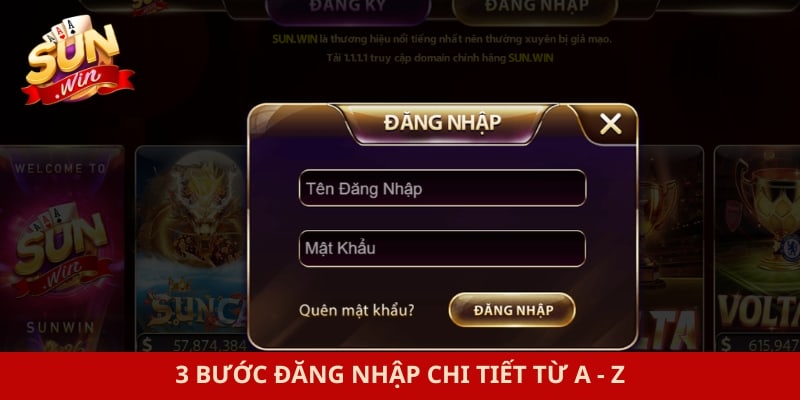 Đăng nhập Sunwin 2 3 bước đăng nhập chi tiết từ A - Z
