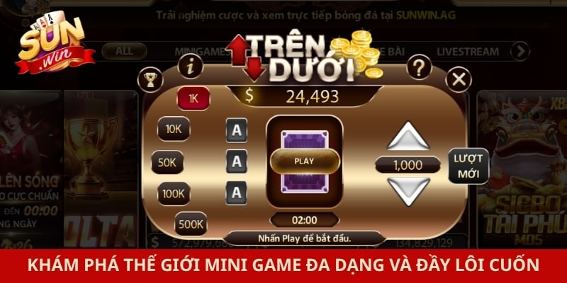 Khám phá thế giới mini game đa dạng và đầy lôi cuốn